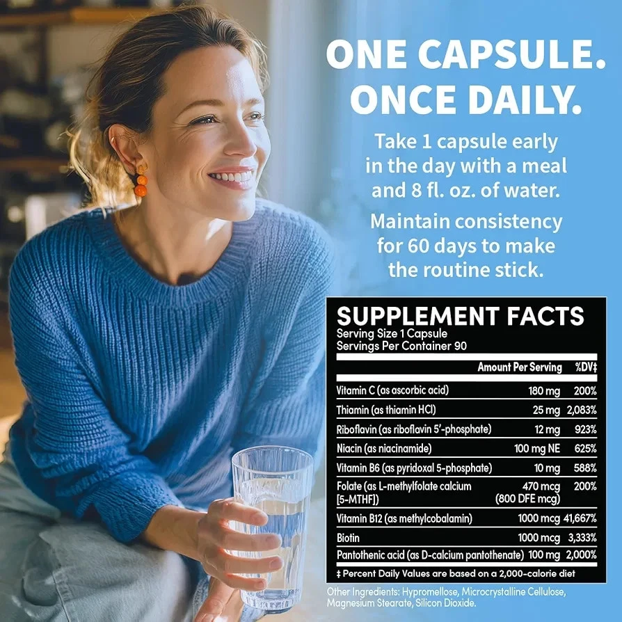 9-in-1 Methylated B Complex with Vitamin C, B12 - Vegan - photo 5