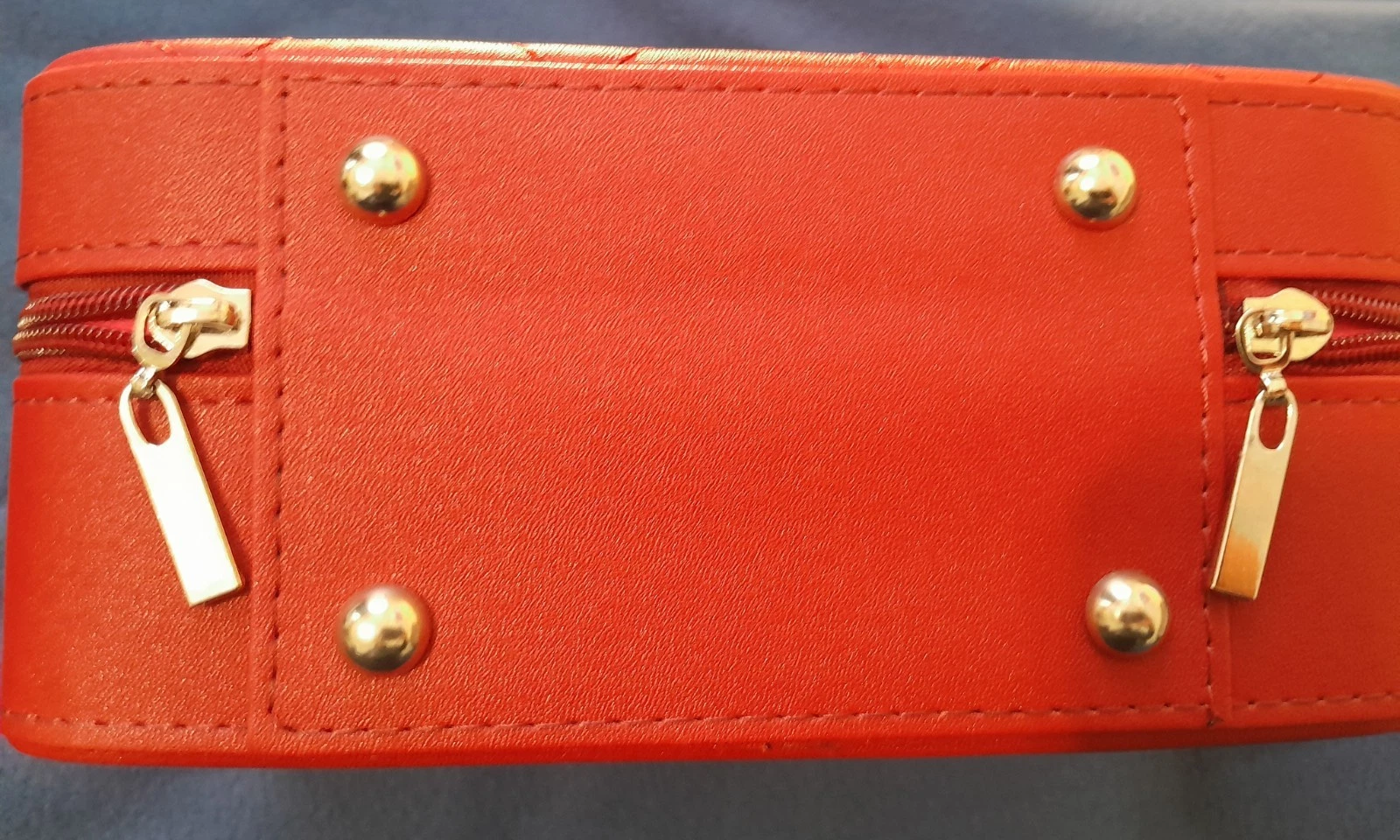 Makeup Bag Case Red Quilted - photo 4