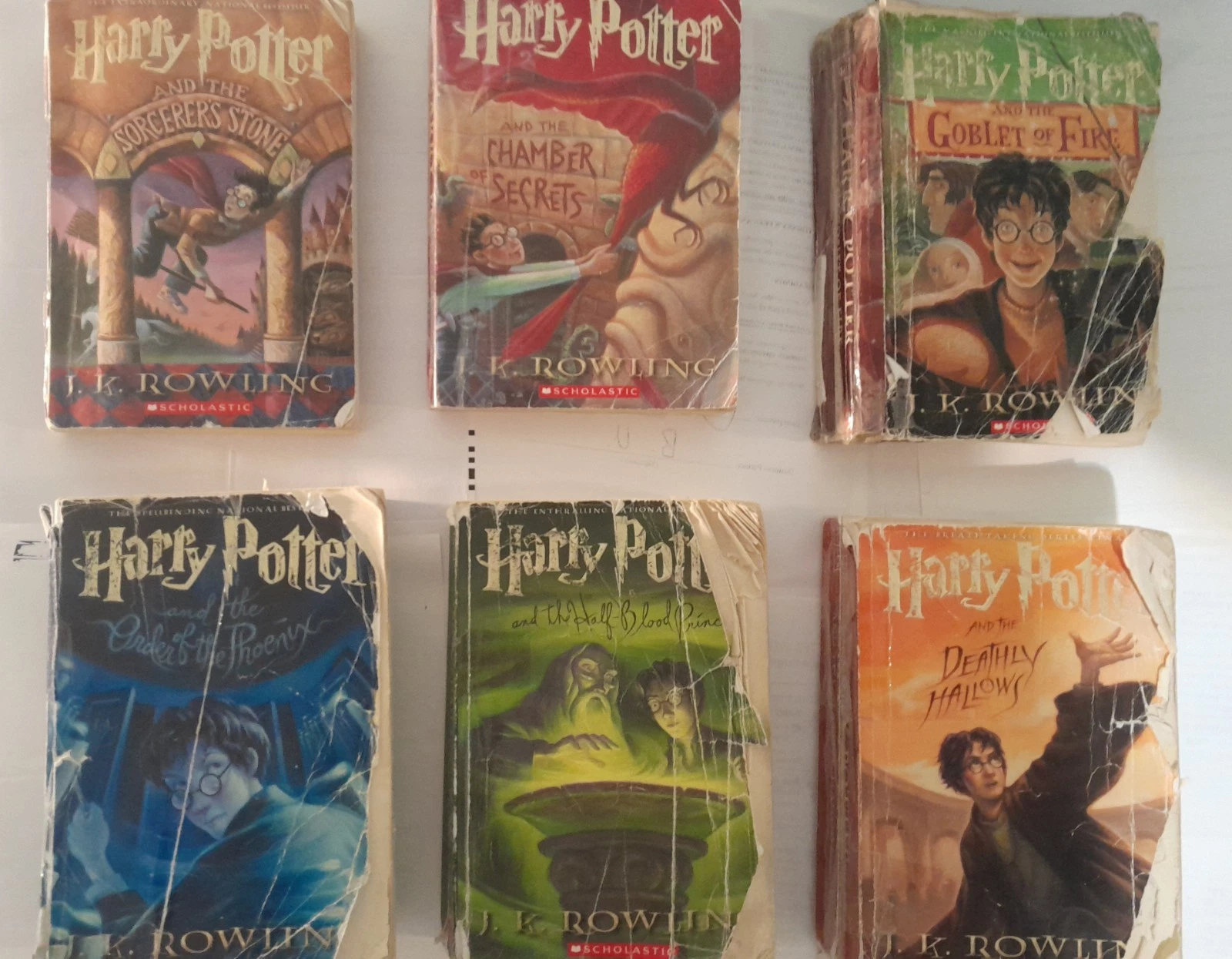 Harry Potter Paperback Book Scholastic Set 1-6 JK Rowling