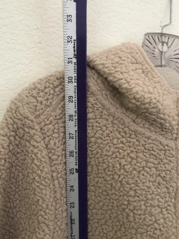 Tommy Hilfiger Women's Large Sherpa Fleece Hoodie Beige Zip Up J - photo 4