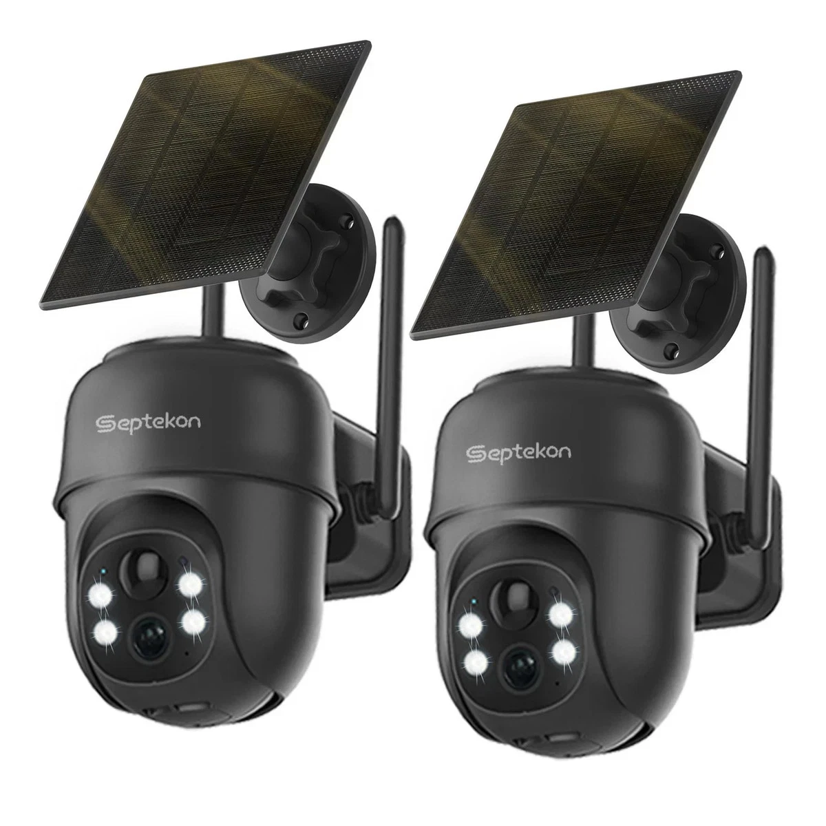 2K Solar Security Cameras Wireless Outdoor 2 Pack