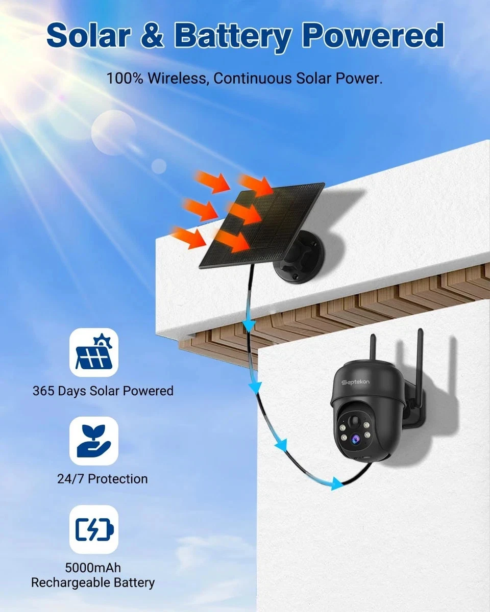 2K Solar Security Cameras Wireless Outdoor 2 Pack - photo 3