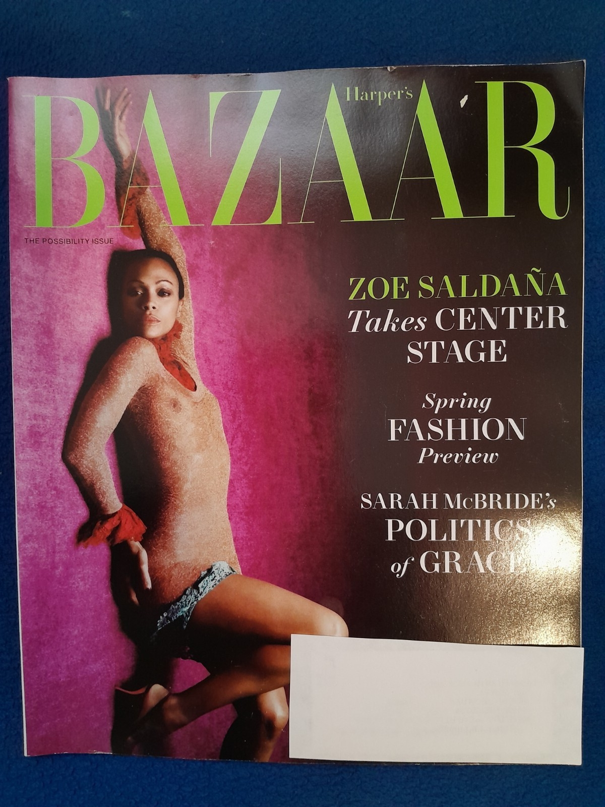 Harper's Bazaar Magazine Feb 2025 Zoe Saldana Cover NEW