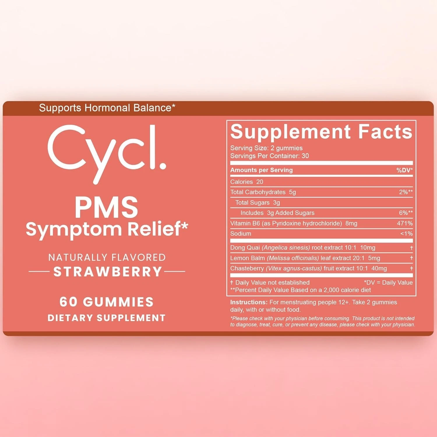 PMS Support Gummies for Women - Chasteberry Supplement for Hormo - photo 3