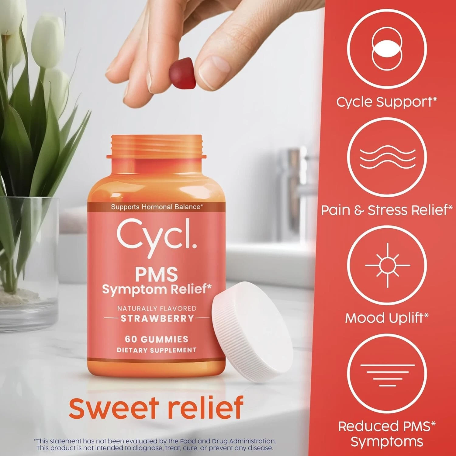 PMS Support Gummies for Women - Chasteberry Supplement for Hormo - photo 4