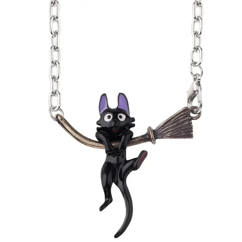 Funky Enamel Black Cat Pendant Necklace Fashion Jewelry Gift - photo 4