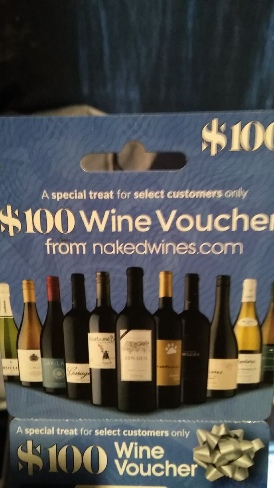 $100 Wine Voucher / Gift Card Nakedwines.com