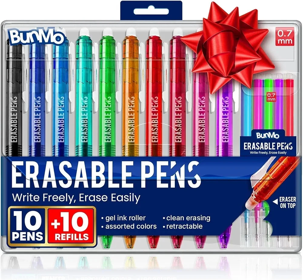 BUNMO Erasable Gel Pens - Multicolor Cute Pens - School Supplies