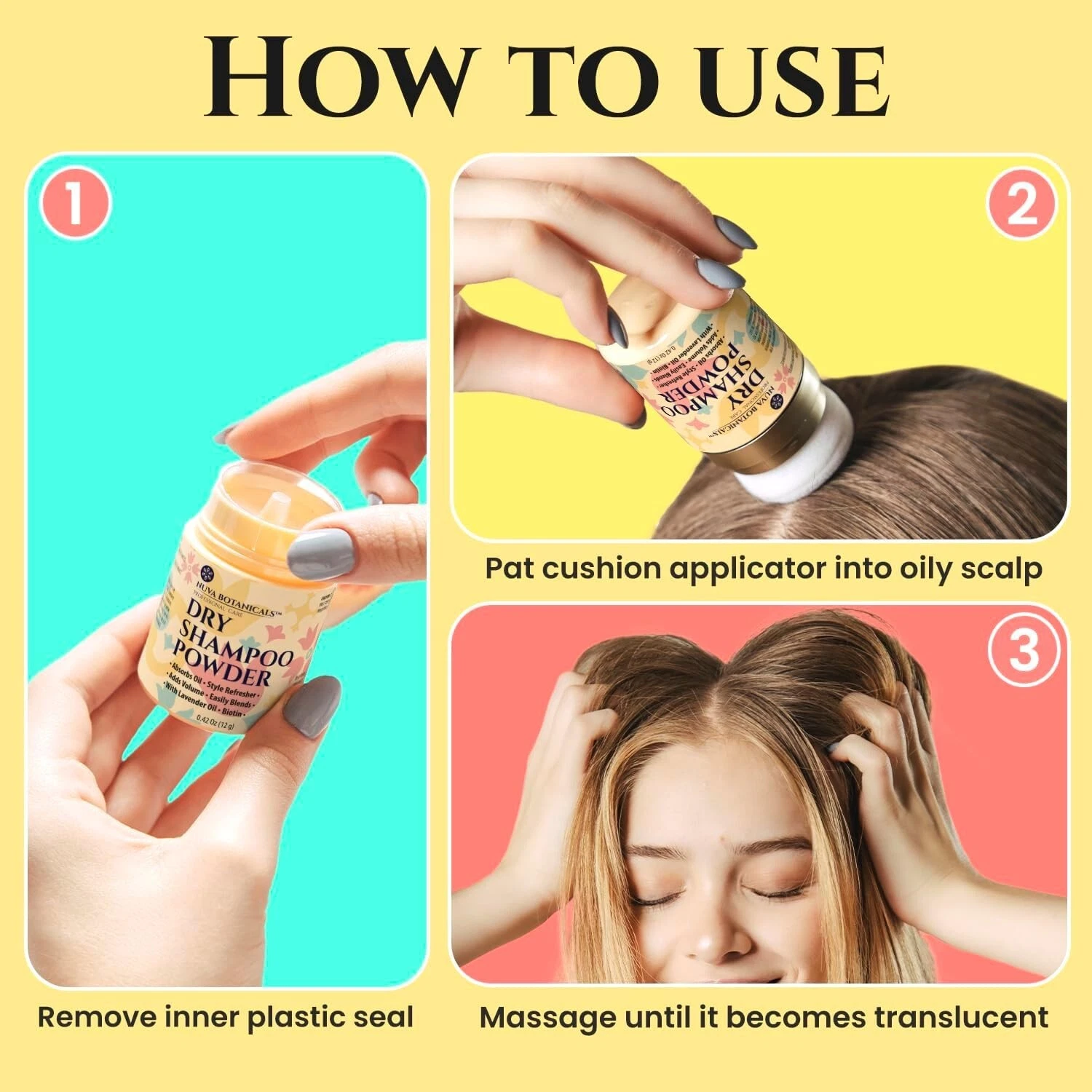 Non Aerosol Dry Shampoo Powder with Biotin - For Women - photo 3