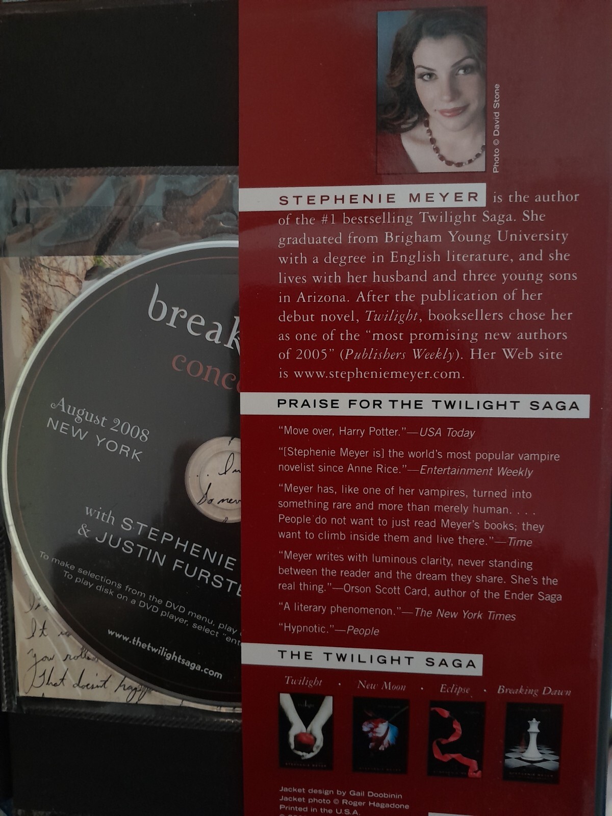 Breaking Dawn: Stephenie Meyer (2009, Hardcover, Special Edition - photo 4