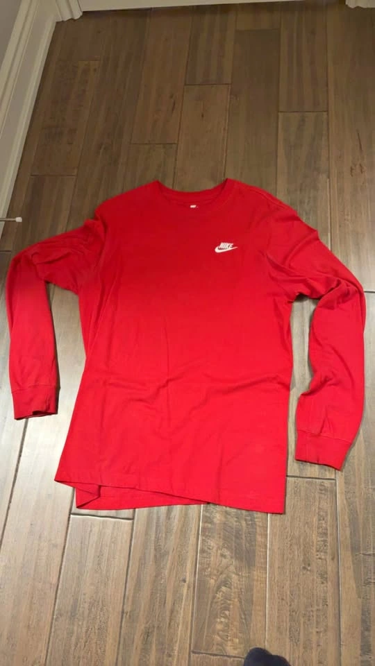 Red bike shirt long sleeve size medium