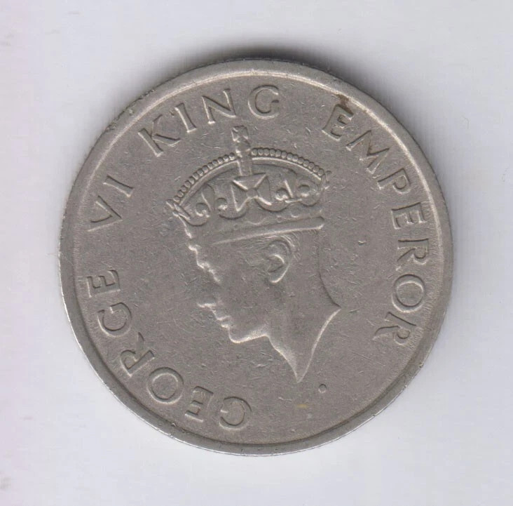 British India 1/2 Rupee Coin King George VI Km:553 1946-1947 - photo 4