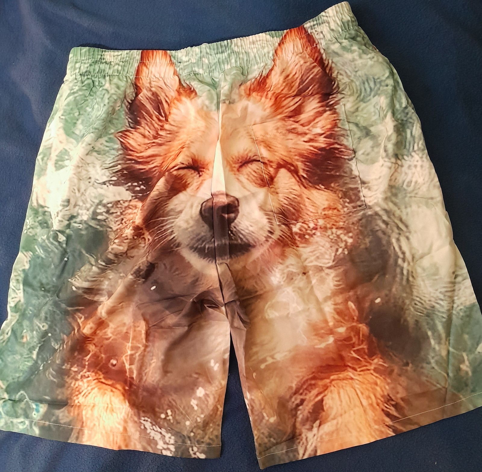 Men's Dog Design Board Shorts - Size M - photo 2