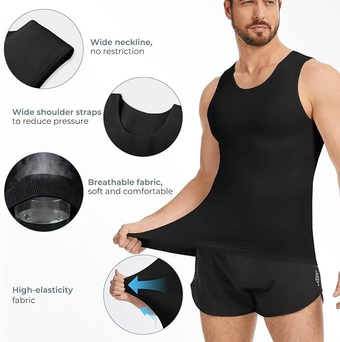 Men's Slimming Compression Tank Top - XL Black - photo 3
