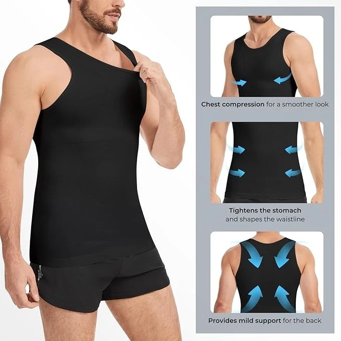Men's Slimming Compression Tank Top - XL Black - photo 5