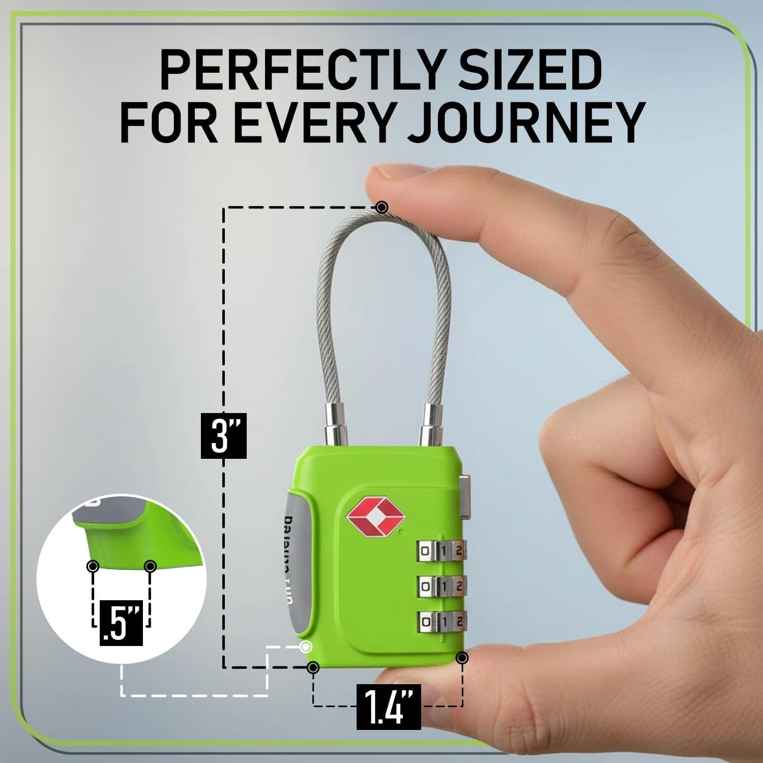 TSA Approved 3-Digit Combination Locks – 3-Pack - photo 2