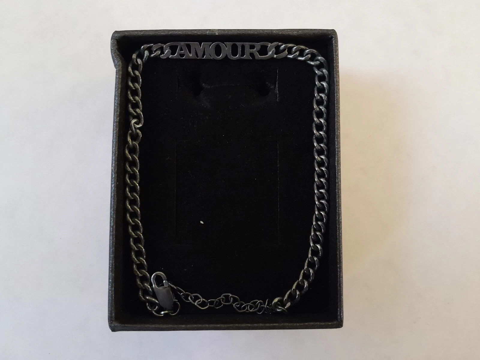 Amour Cuban Chain Bracelet Rhodium Filled 925 Sterling Silver 8 - photo 2