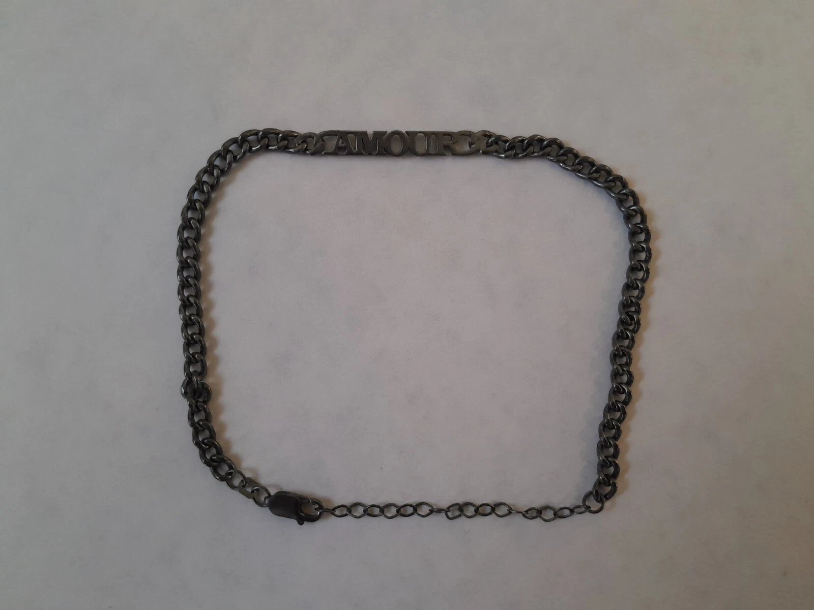 Amour Cuban Chain Bracelet Rhodium Filled 925 Sterling Silver 8 - photo 3