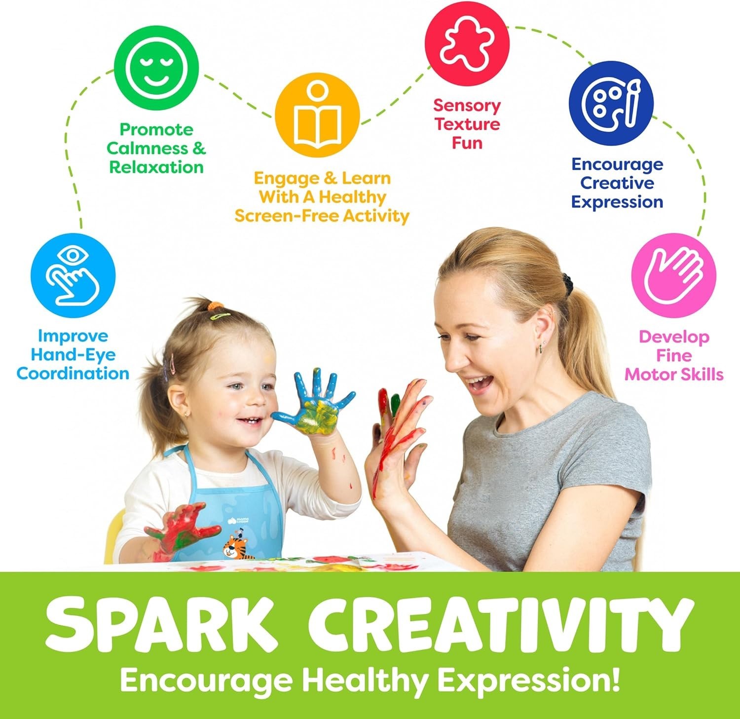 Washable Finger Paint for Toddlers, Non-Toxic Baby Safe - photo 4