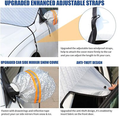 Car Windshield Snow Cover Sun Shade Frost Ice Dust Protector - photo 4