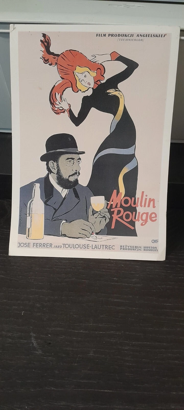 Vintage Toulouse-Lautrec "Moulin Rouge" Polish Movie Post Card A