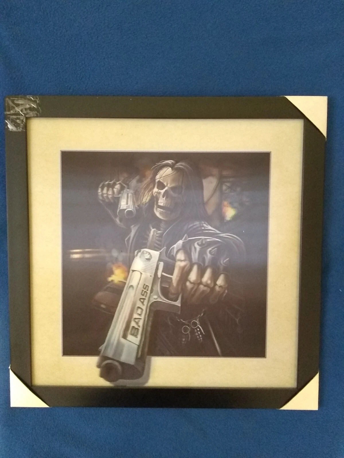 "Bad Ass" 3D Hologram Wall Picture - Evil Death Skull