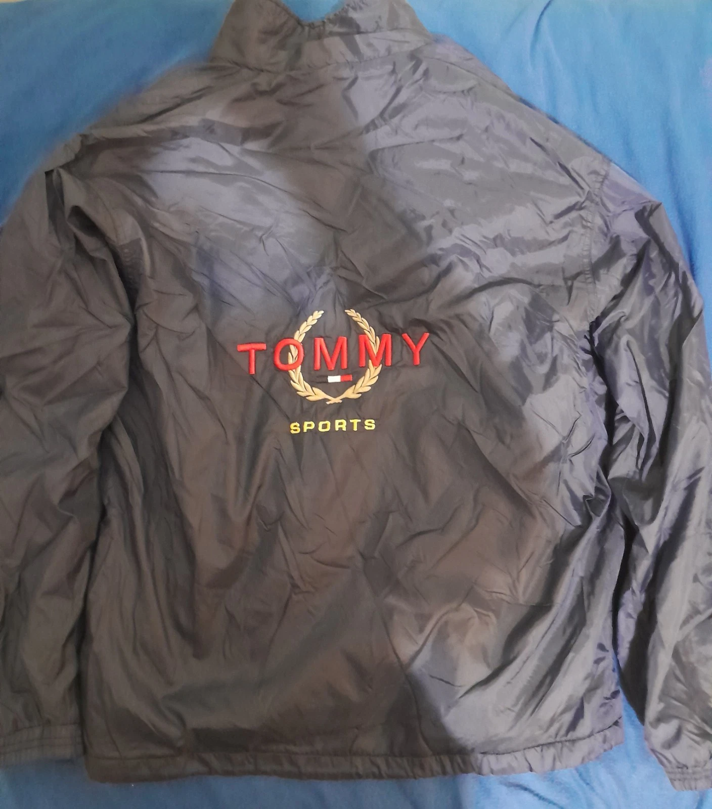 Vintage Tommy Hilfiger Sports Men's Jacket - Blue Fleece Lined - photo 2