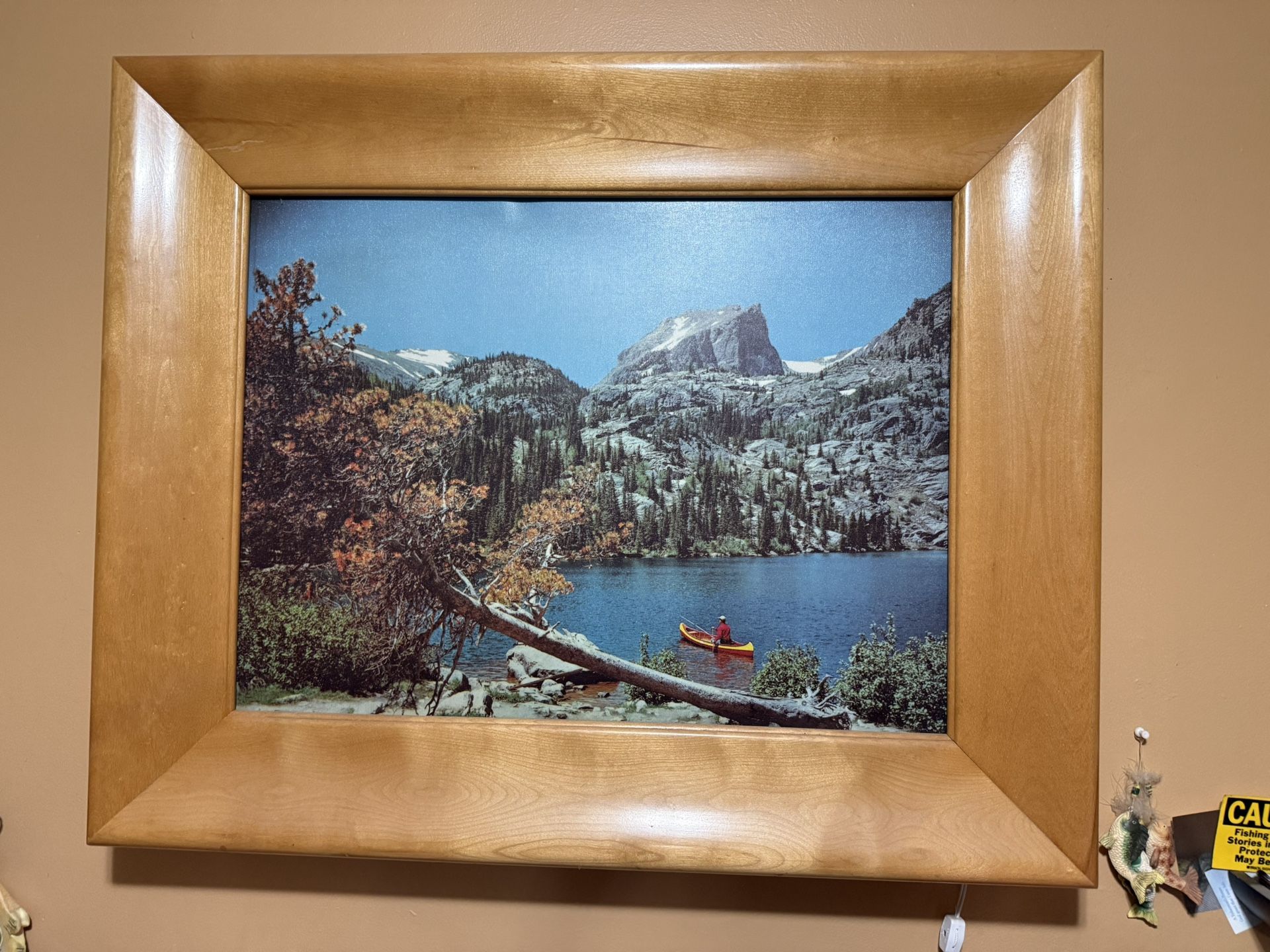 Vintage HELMSCENE #112 Bear Lake, Colorado Lighted Picture 1950s