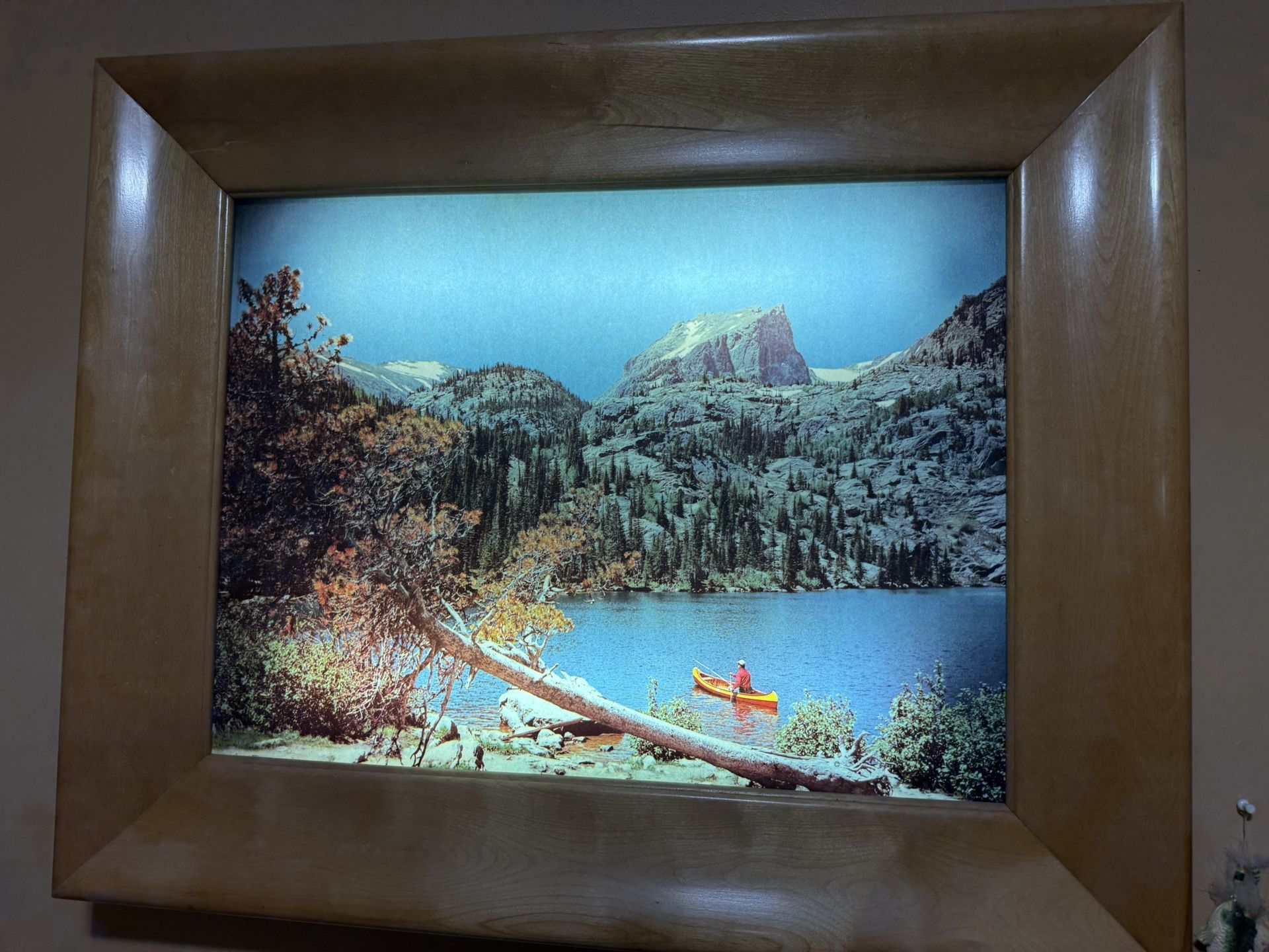 Vintage HELMSCENE #112 Bear Lake, Colorado Lighted Picture 1950s - photo 3