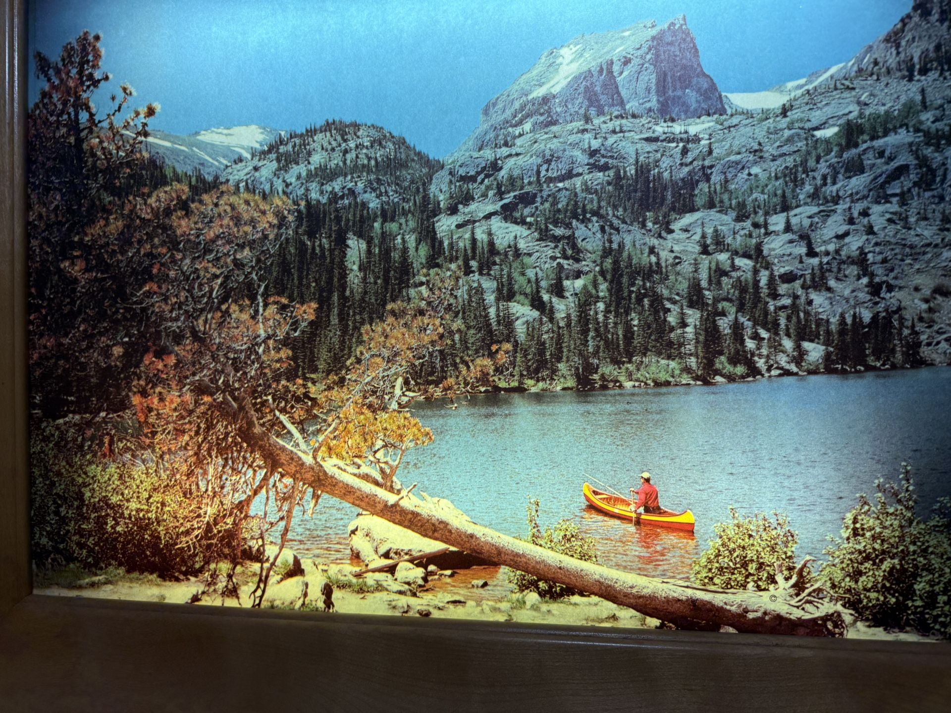 Vintage HELMSCENE #112 Bear Lake, Colorado Lighted Picture 1950s - photo 4