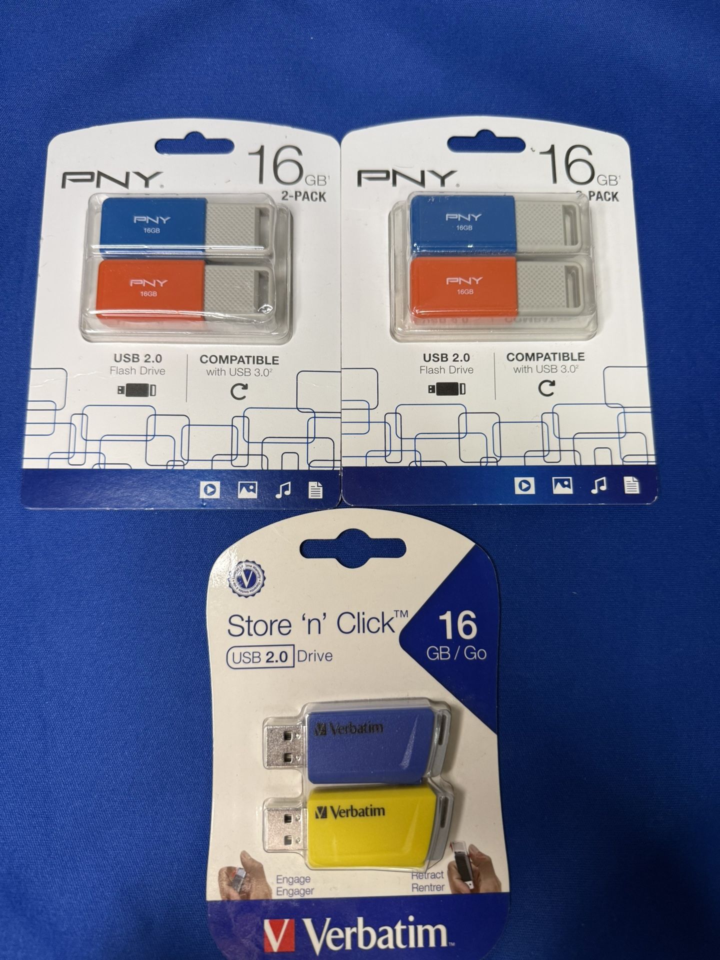 PNY 16GB USB Flash Drives (3-Pack)