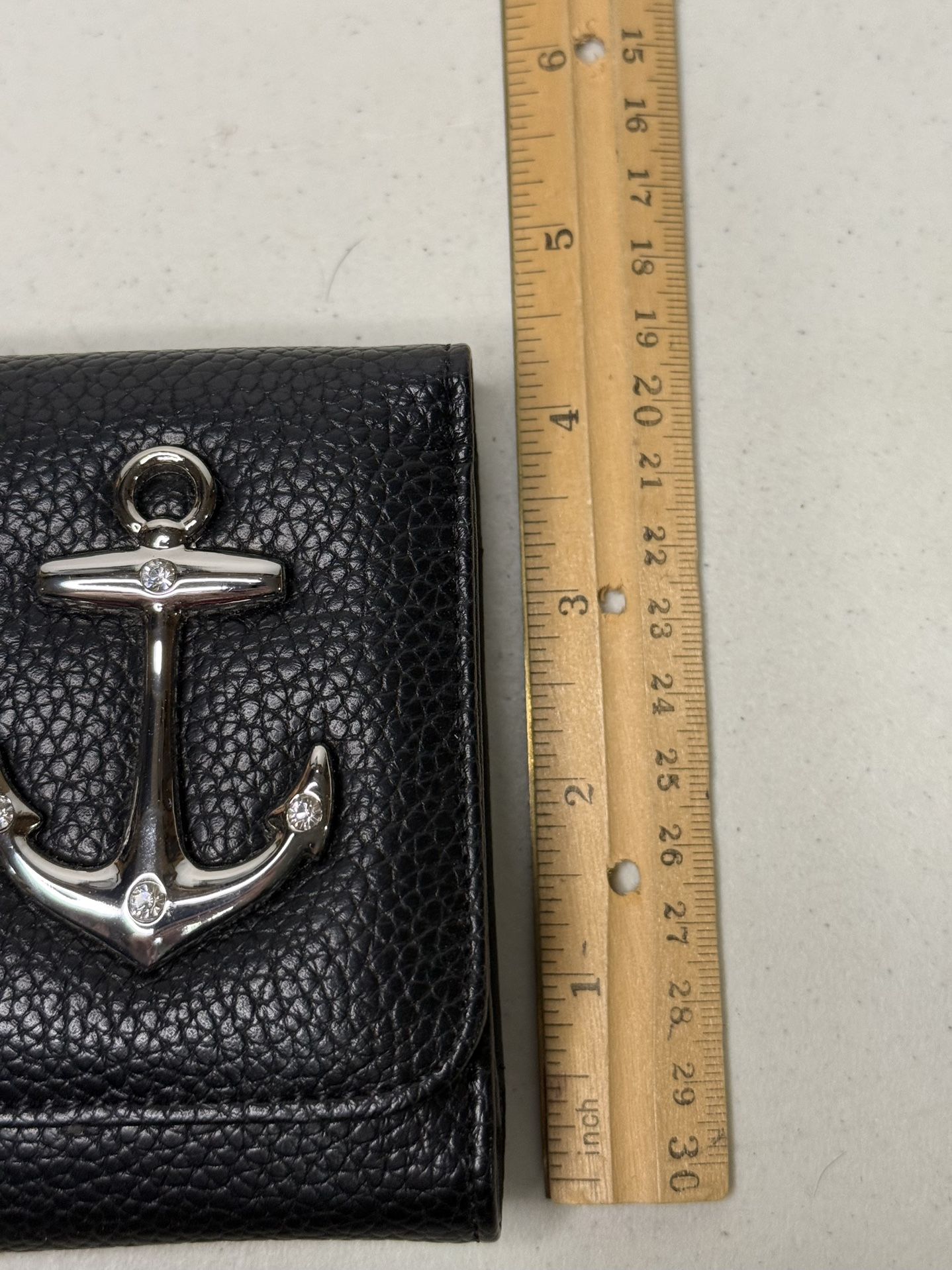 Lux de Ville Black Nautical Trifold Wallet - New Without Tags - photo 2