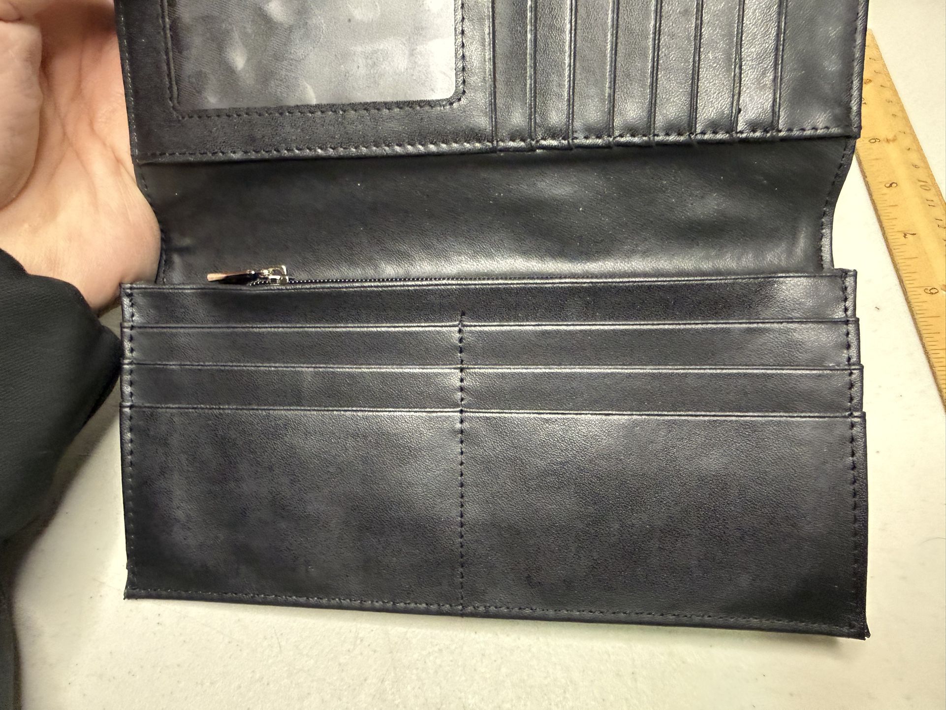 Lux de Ville Black Nautical Trifold Wallet - New Without Tags - photo 4