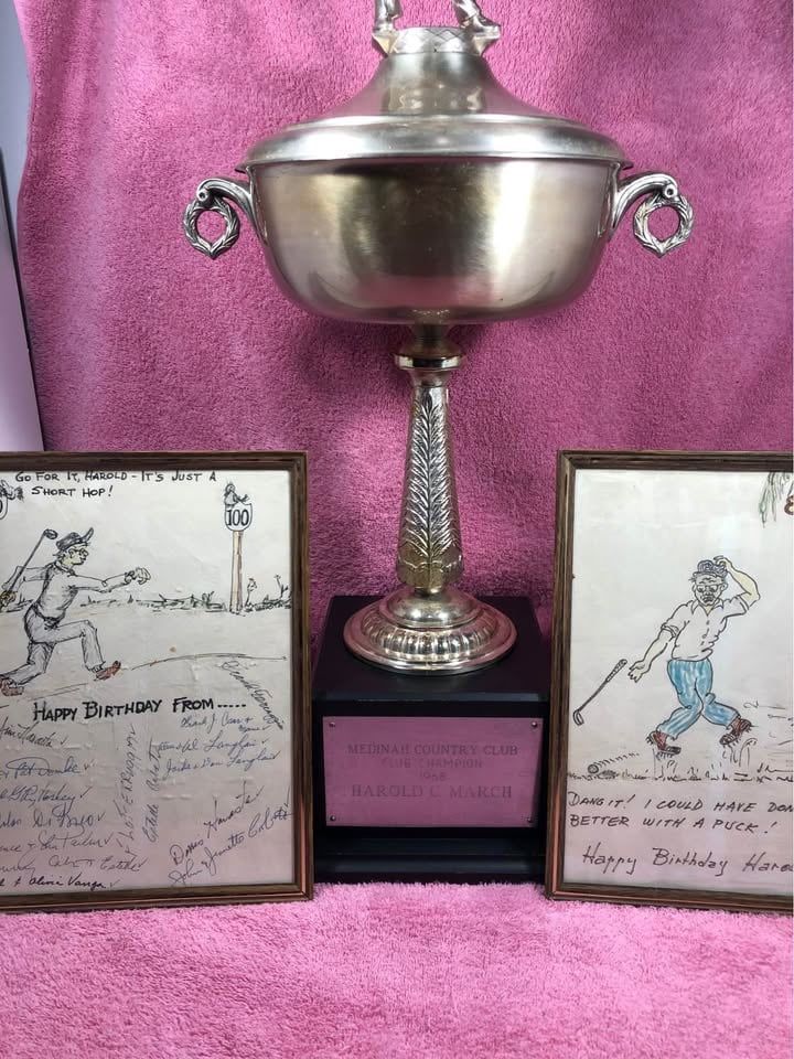 Medinah CC 1968 Harold "Mush" March Golf Trophy Blackhawks - photo 2