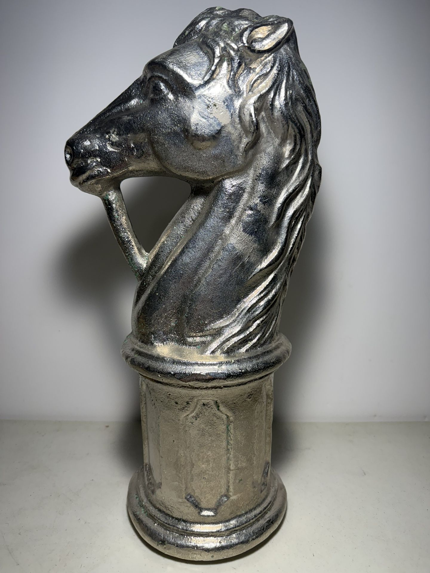 Vintage Cast Iron Horse Head Hitching Post Top 13.25" - photo 3