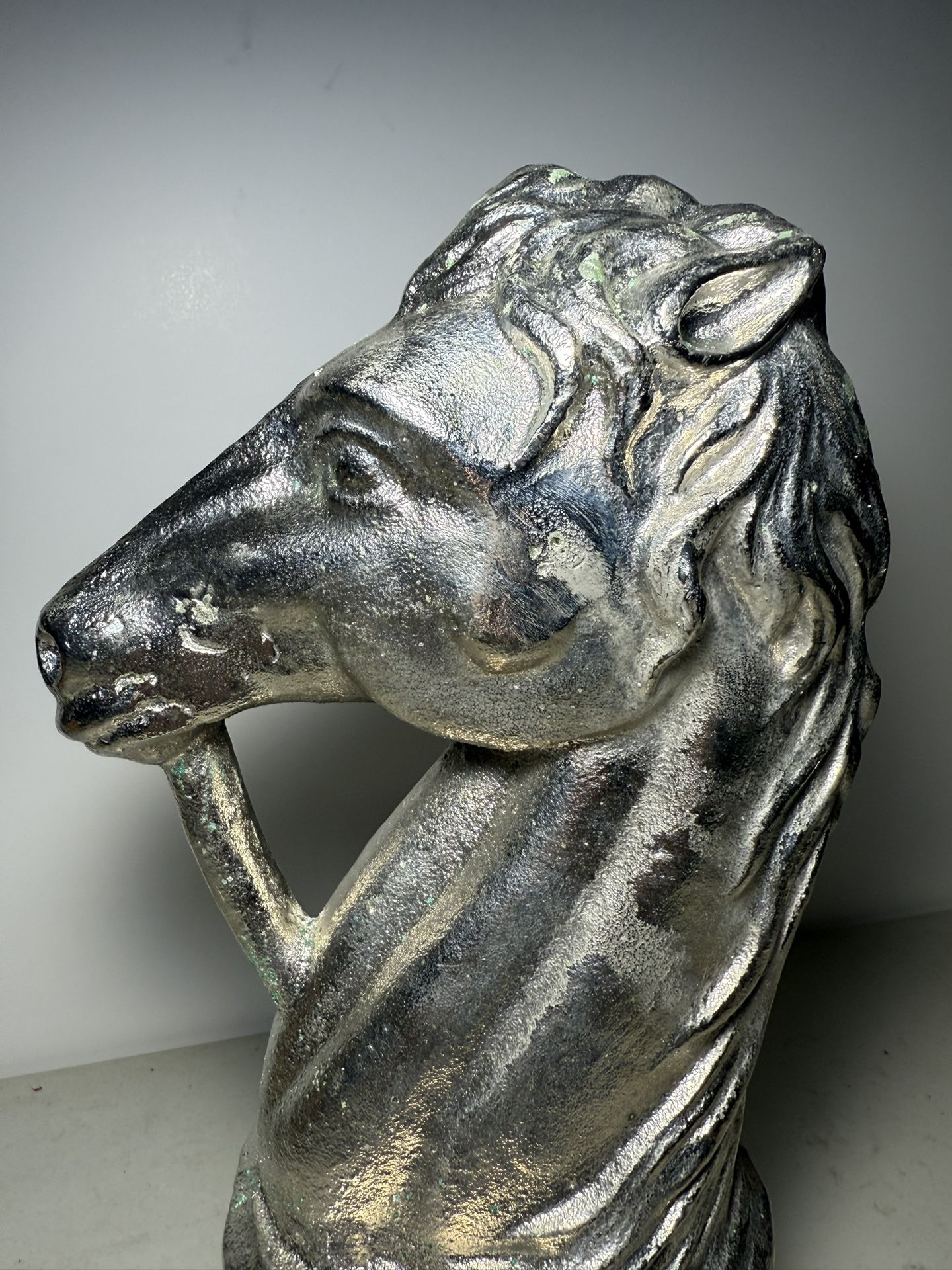 Vintage Cast Iron Horse Head Hitching Post Top 13.25" - photo 5