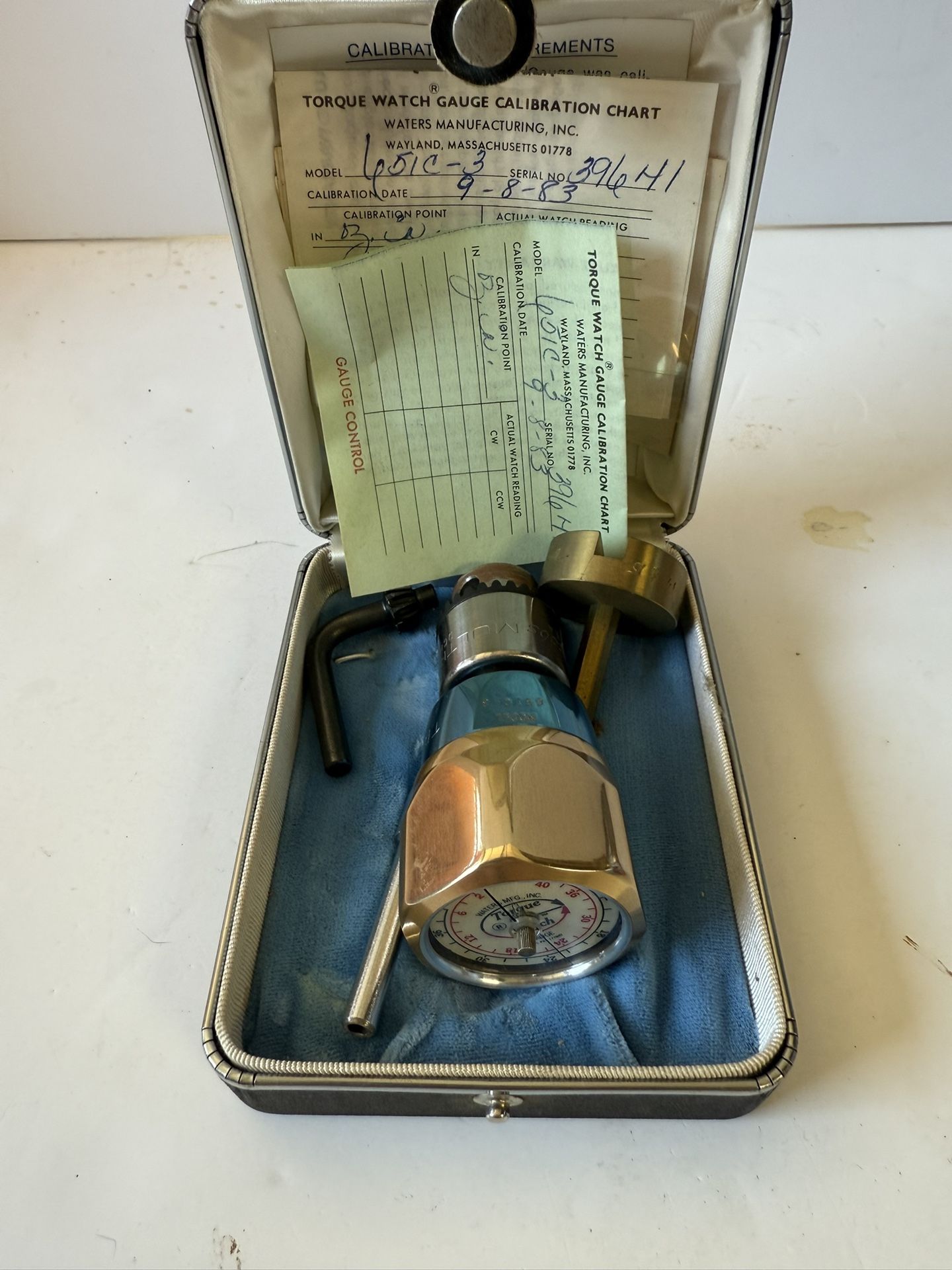 Vintage Waters 651C-2 Torque Watch Wrench w/ Jacobs Chuck, Certs