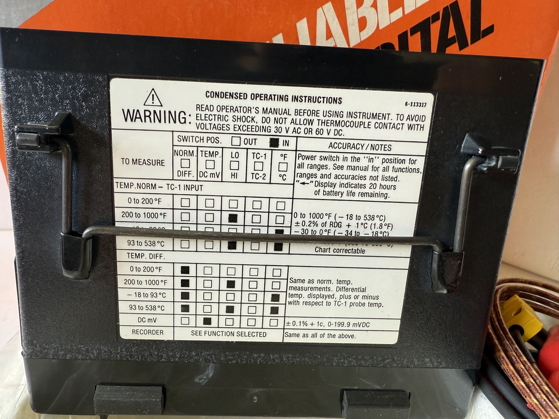 Vintage Simpson 383 Temperature Tester w/Leads - photo 5