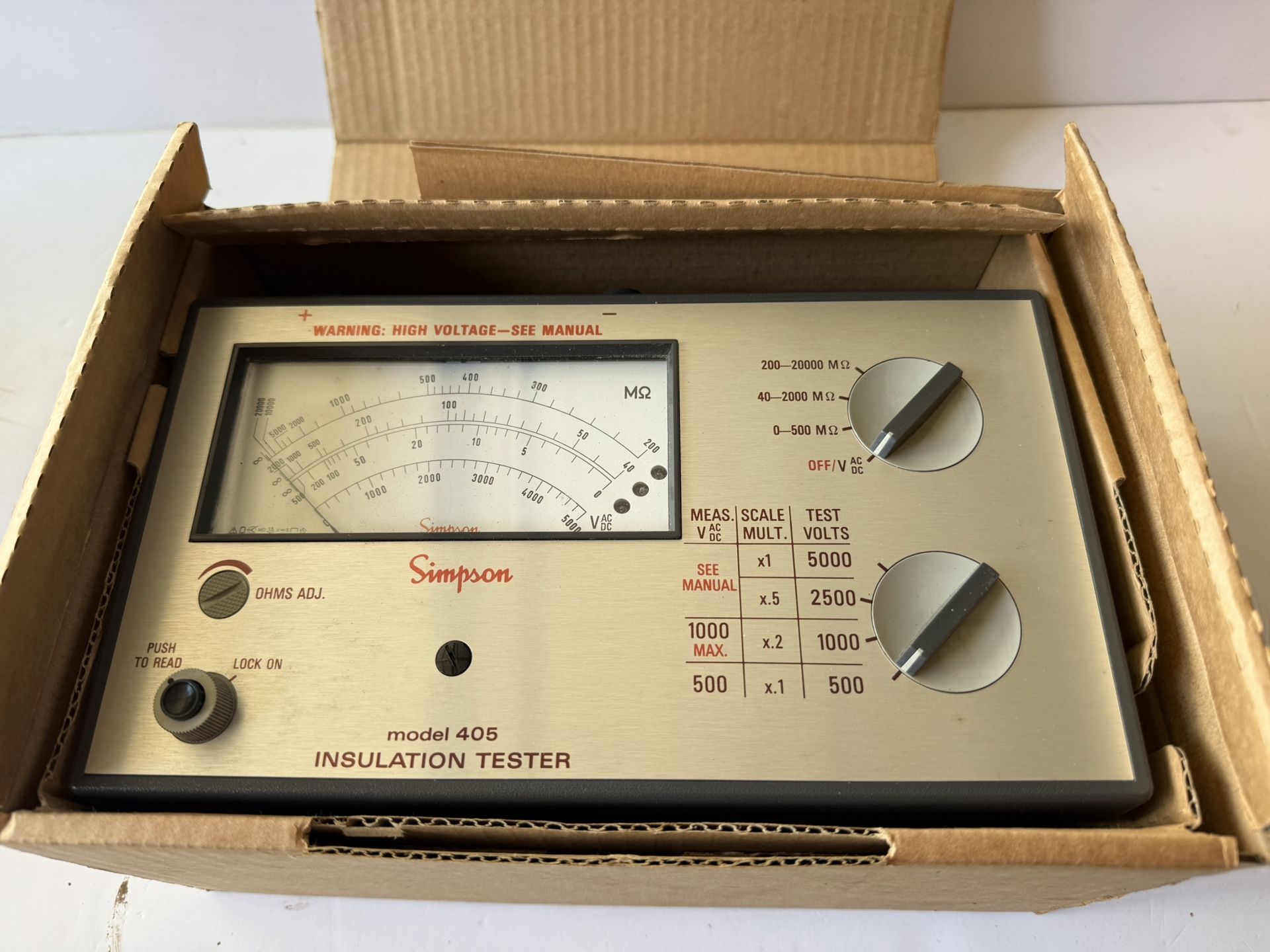 Simpson Insulation Tester Model 405 -2
