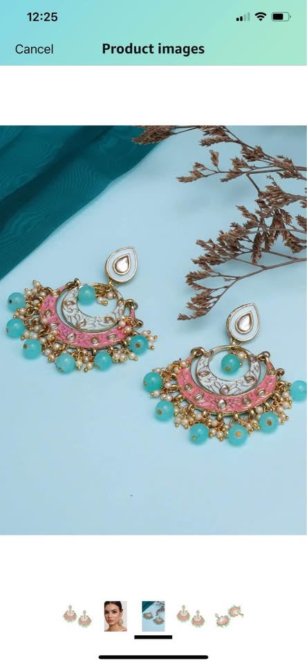 Beautiful kundan earrings brand new - photo 3
