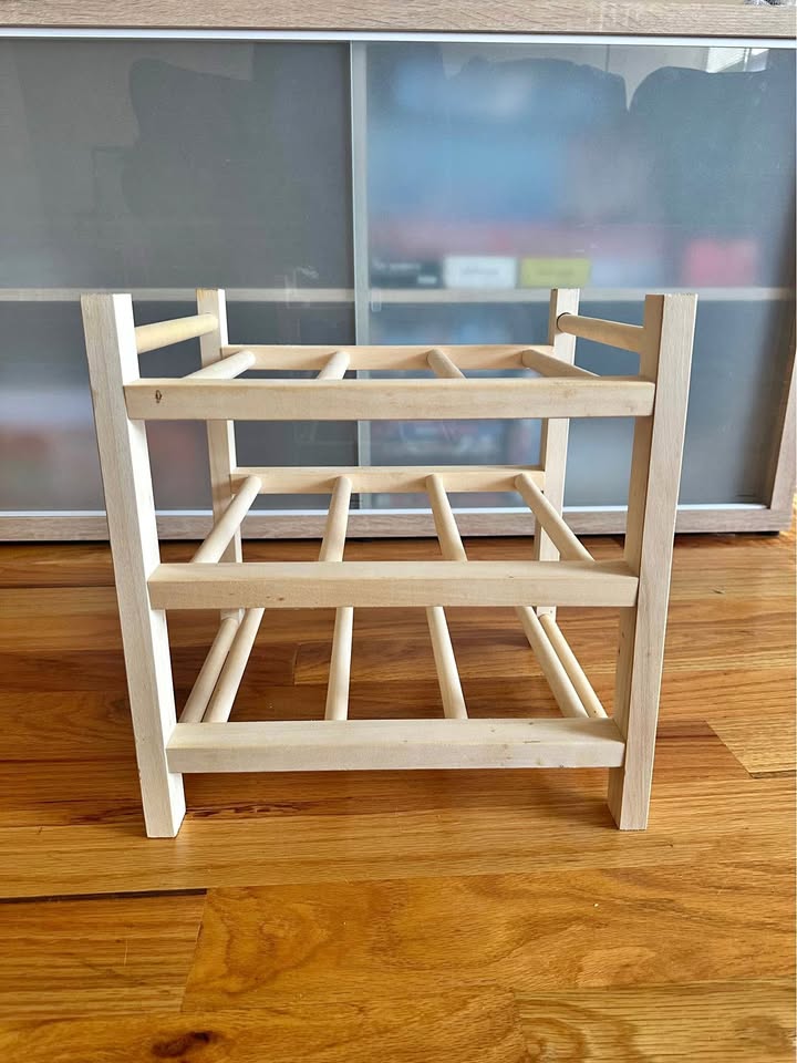 Three Level Wooden Wine Rack - Need Gone!