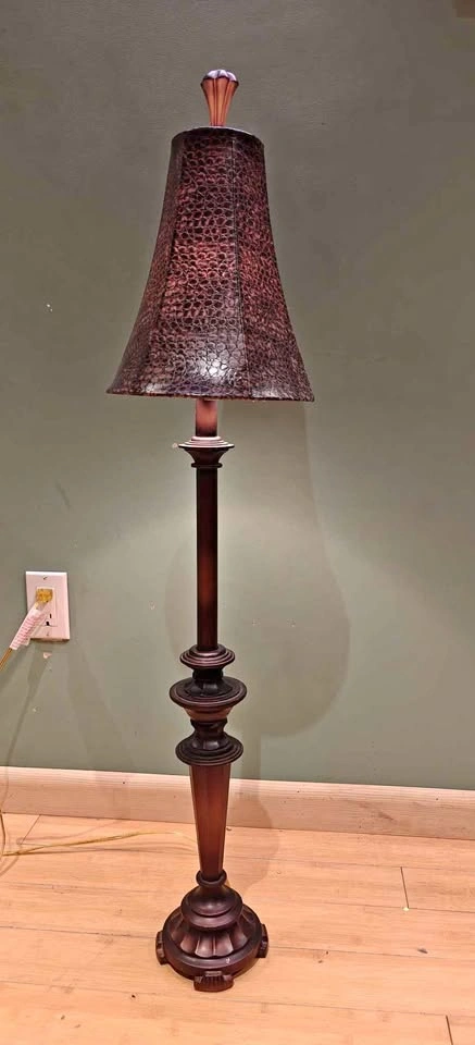 Tall metal table lamp