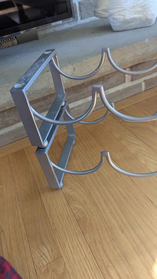 Set of 2 Stackable Metal Wine Racks (Modern / Space-Saving) - photo 2