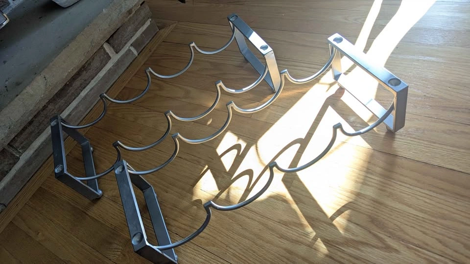 Set of 2 Stackable Metal Wine Racks (Modern / Space-Saving) - photo 3