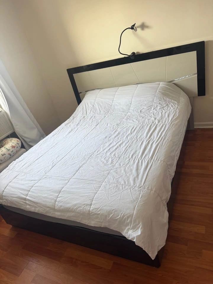 TURIN Queen Size Bed Frame  - Light Grey & Black - photo 3