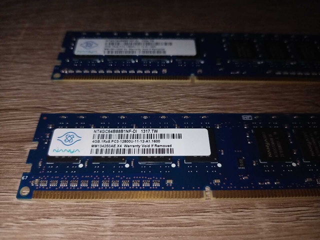 2x DDR3 4GB (8Gb Total) Ram