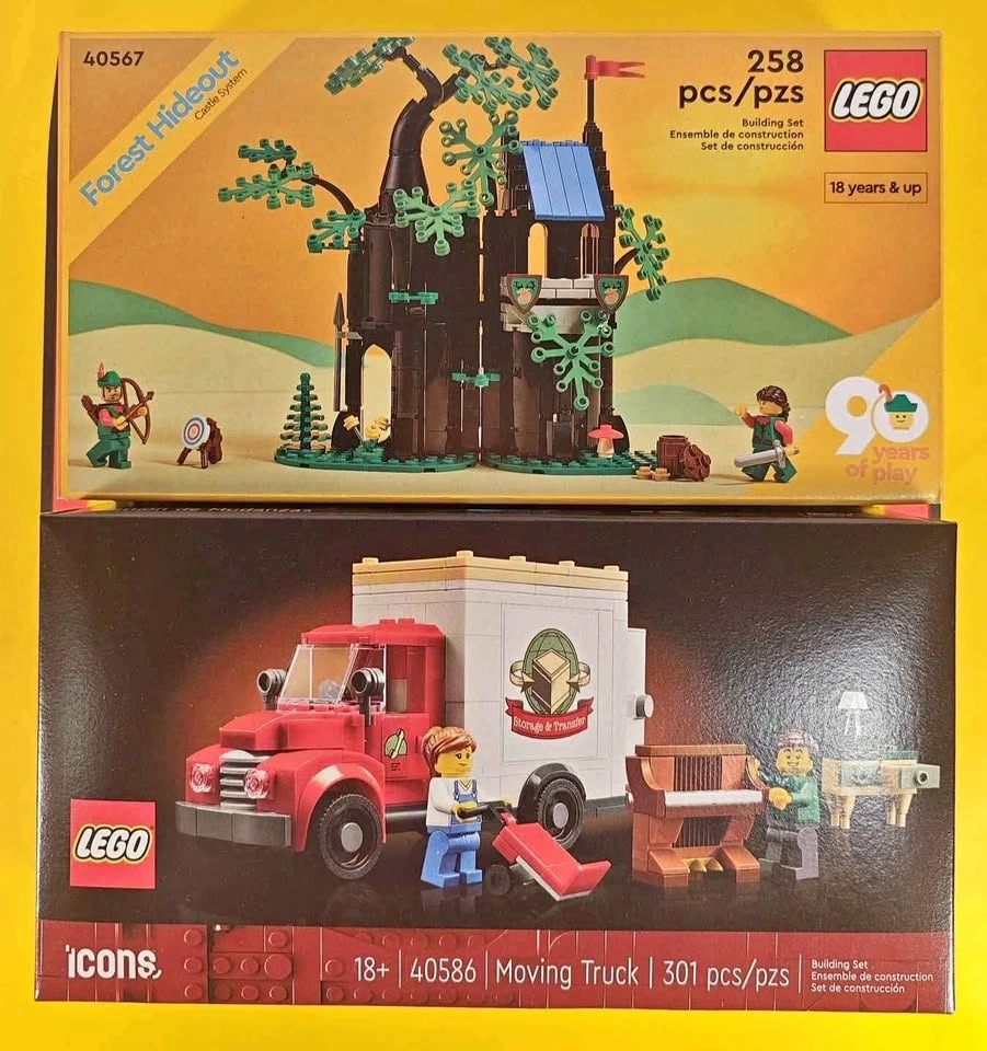 Lego Icons 40567 Forest Hideout & 40586 Moving Truck BNIB