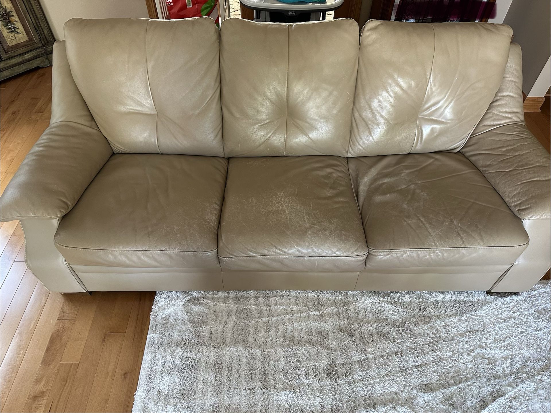 Beige Natuzzi Editions Leather Sofas - photo 2