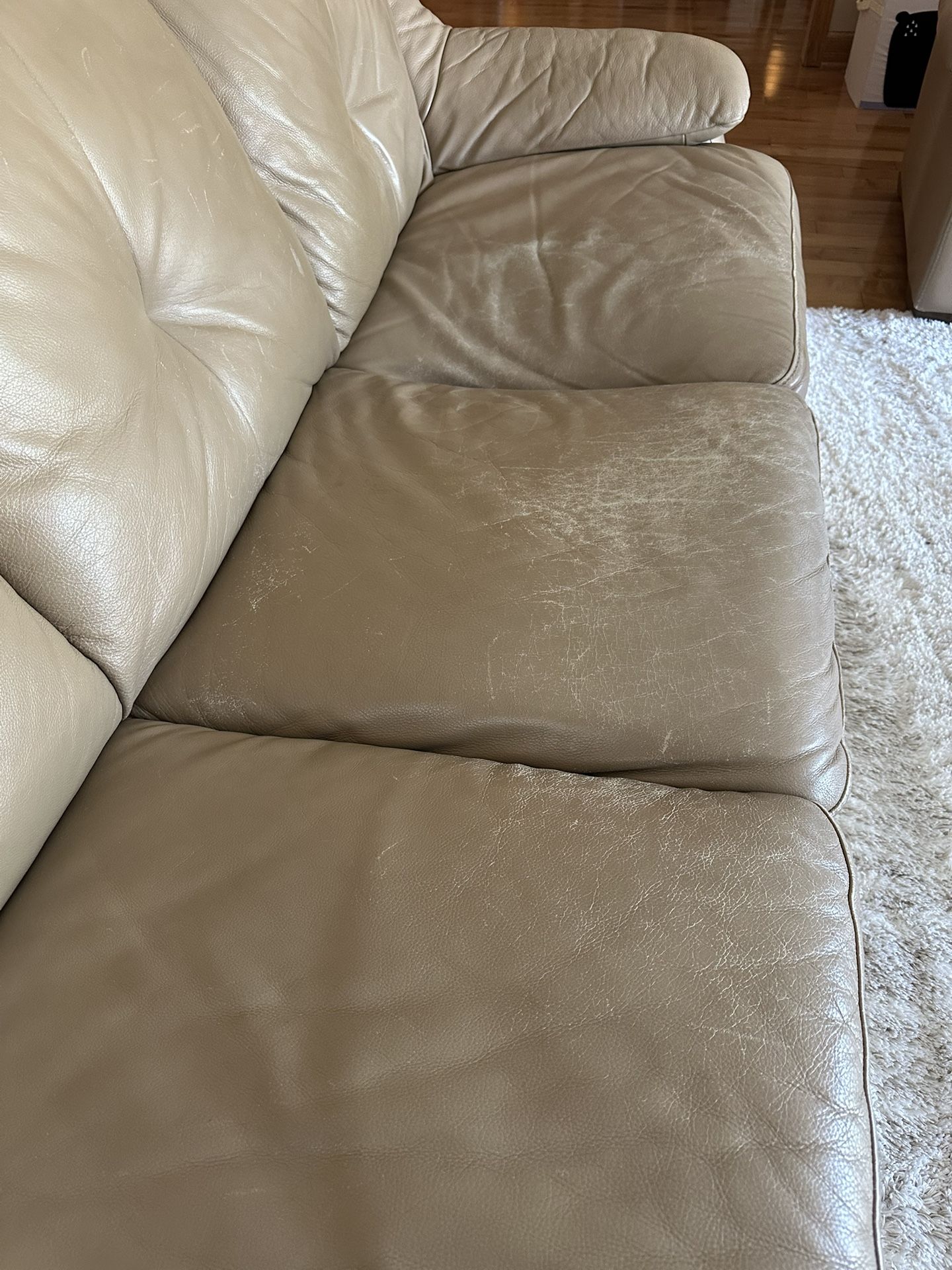 Beige Natuzzi Editions Leather Sofas - photo 3