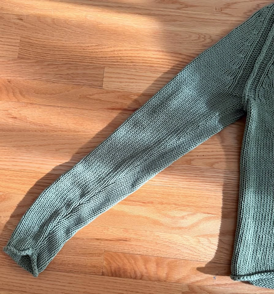 Women’s Green Knit Long Sleeve Top – Medium - photo 3